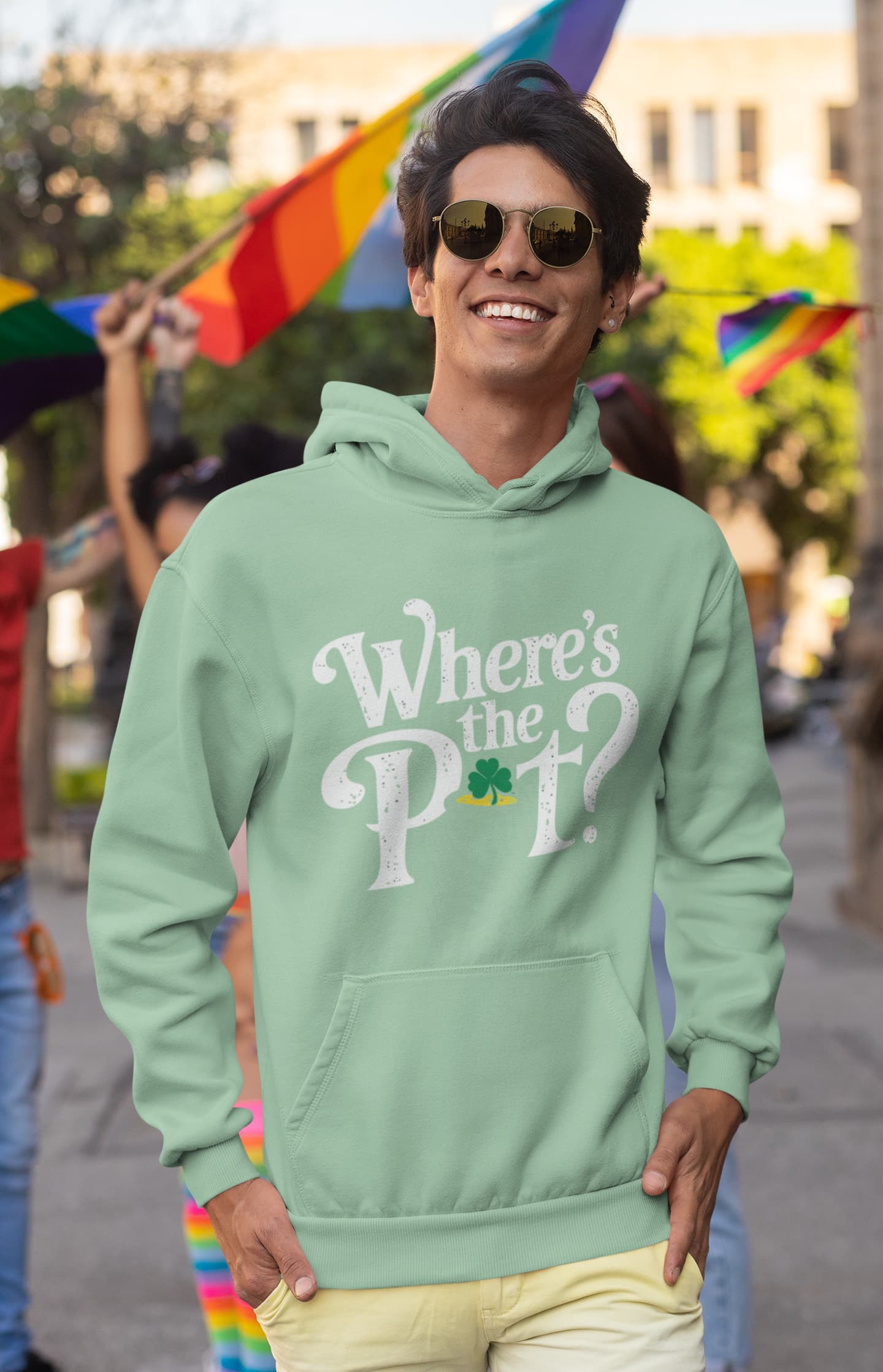 Men's Mint Green Hoodies