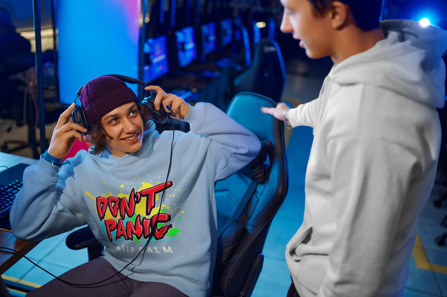 Men's Baby Blue Hoodies