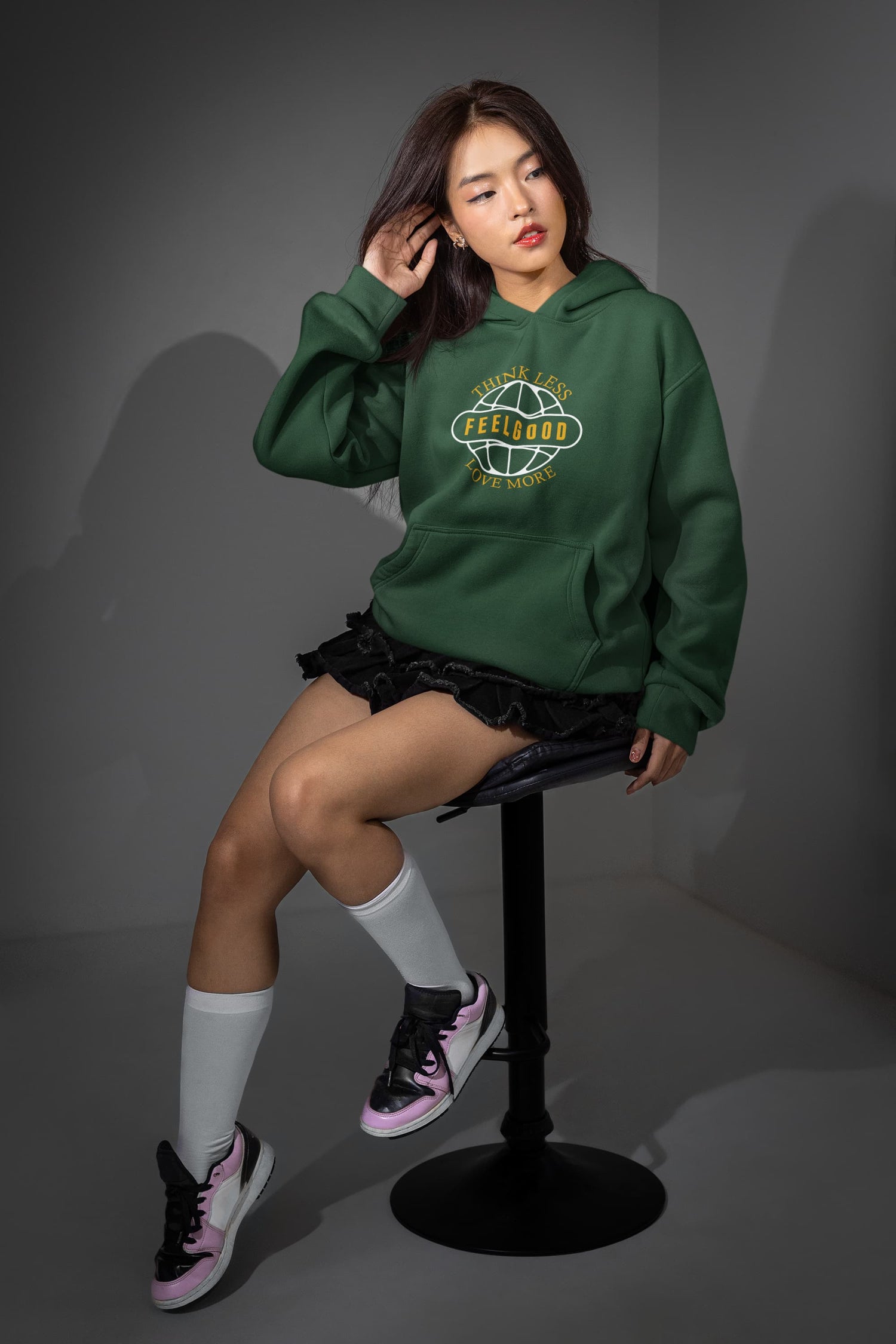 UNISEX OLIVE GREEN HOODIES