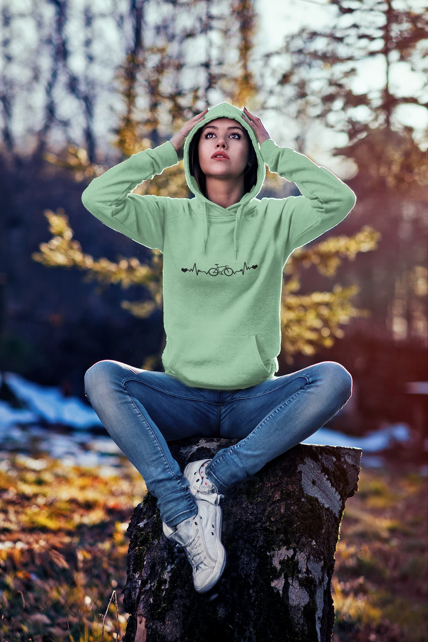Men's Mint Green Hoodies