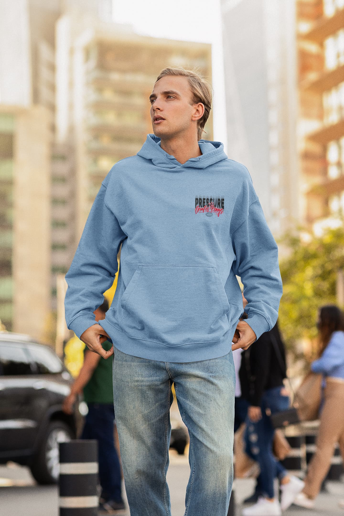 Men's Baby Blue Hoodies