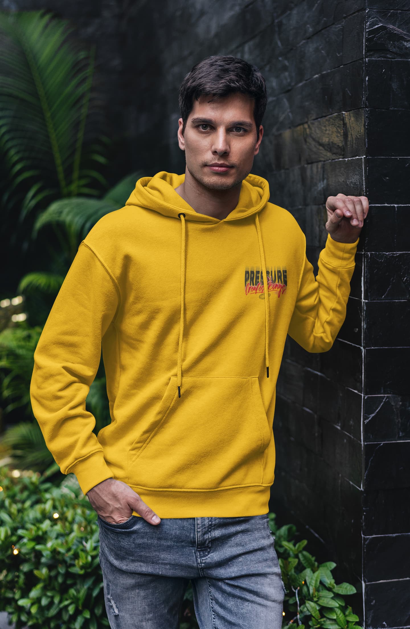 Men's Golden Yellow Hoodies