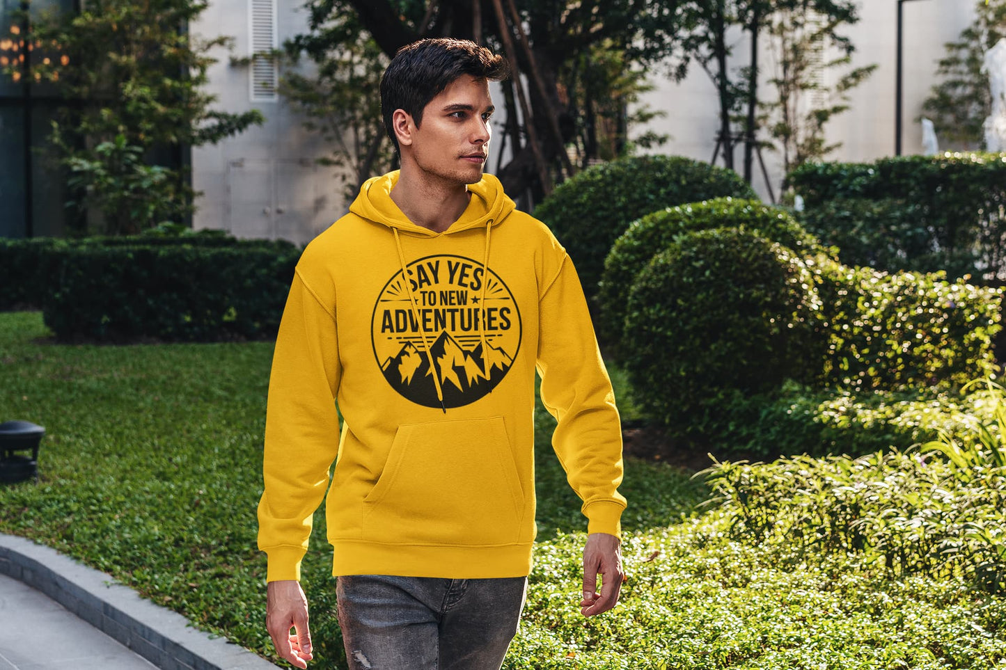 Men's Golden Yellow Hoodies