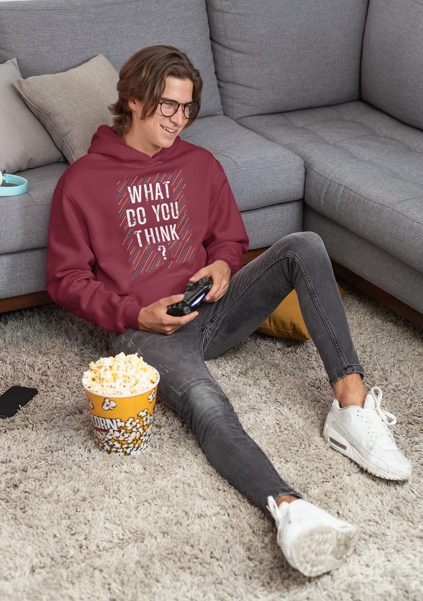 Men's Maroon Hoodies