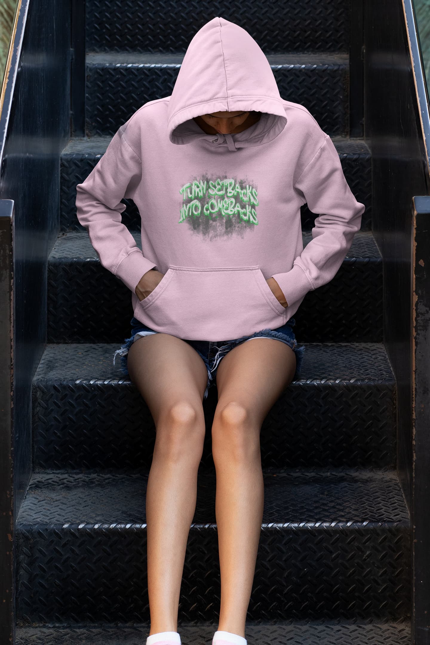 Women's Light Pink Hoodies