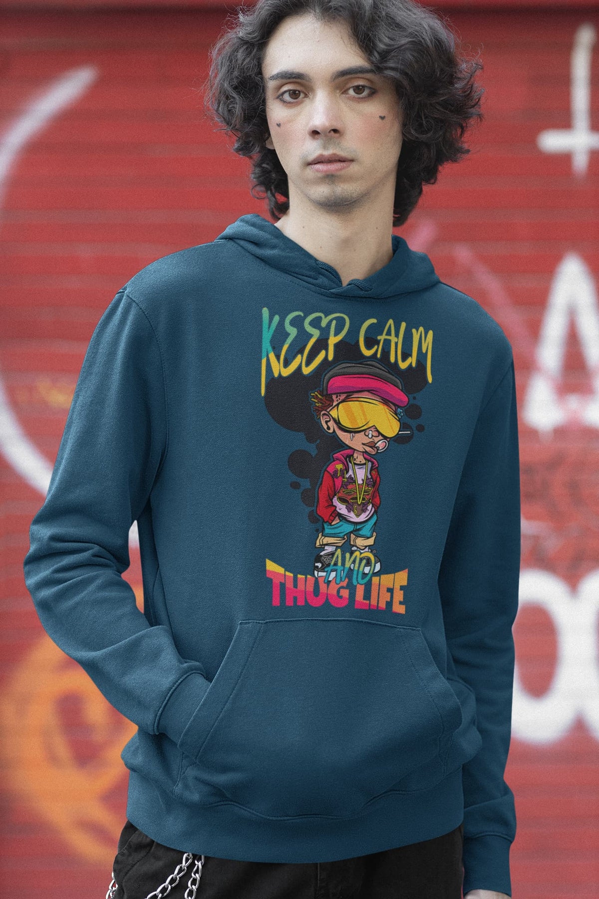 Men's Navy Blue Hoodies