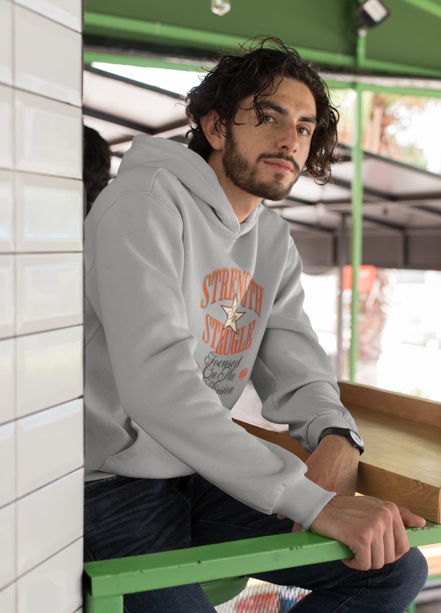 Men's Melange Grey Hoodies