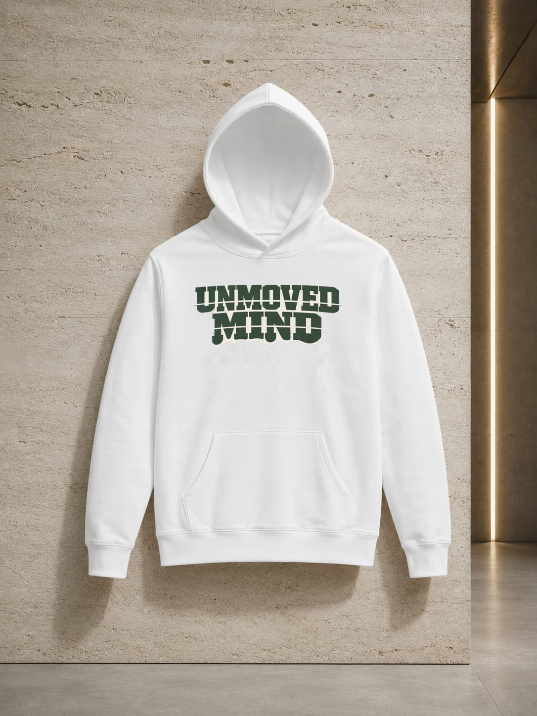 karavirs™ Unmoved Mind — White Hoodie