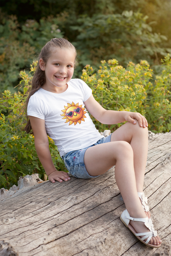 Girls Round Neck Half Sleeve Tshirts
