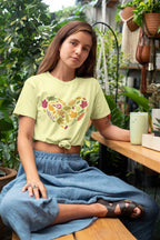 Women's Butter Yellow Round Neck T-shirts