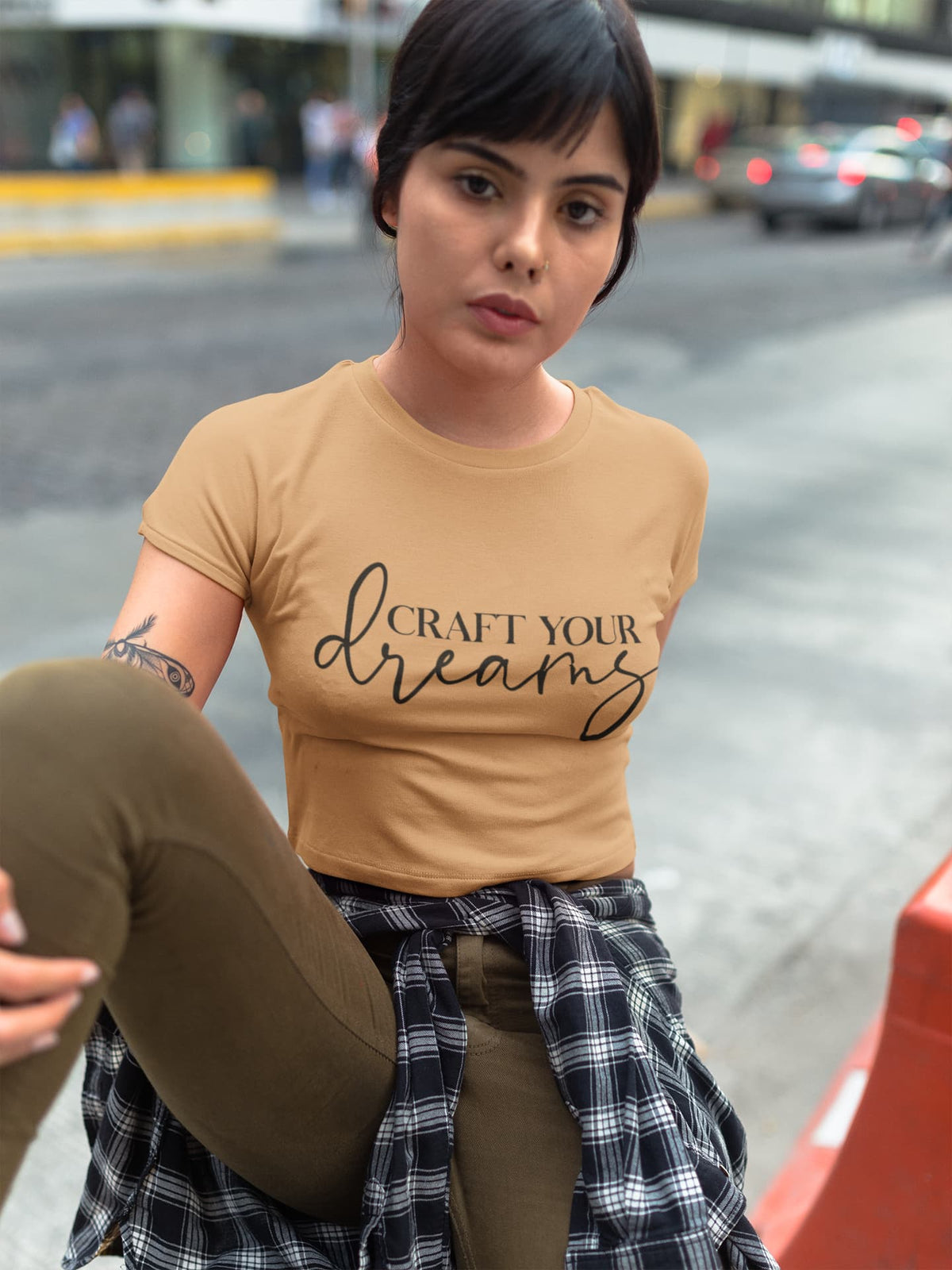 Karavirs® Eternal Mustard Yellow crop top for women India