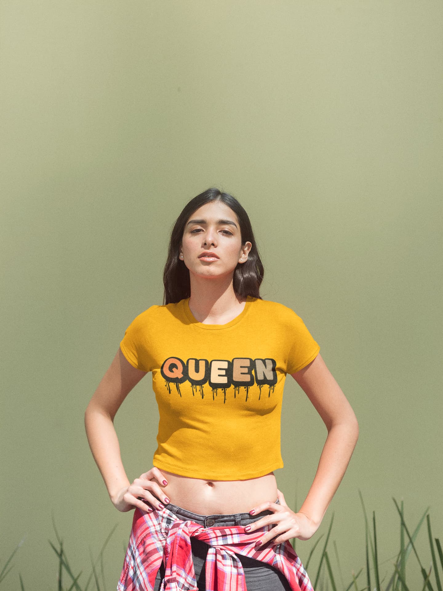Women's Golden Yellow Crop Tops