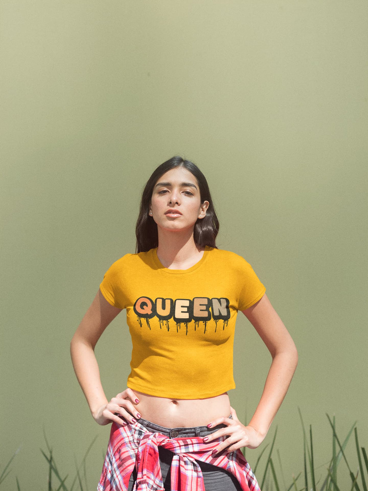 Women's Golden Yellow Crop Tops