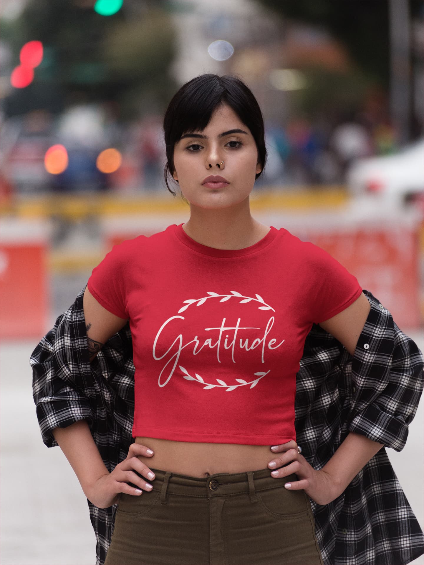 WOMENS RED CROP TOP