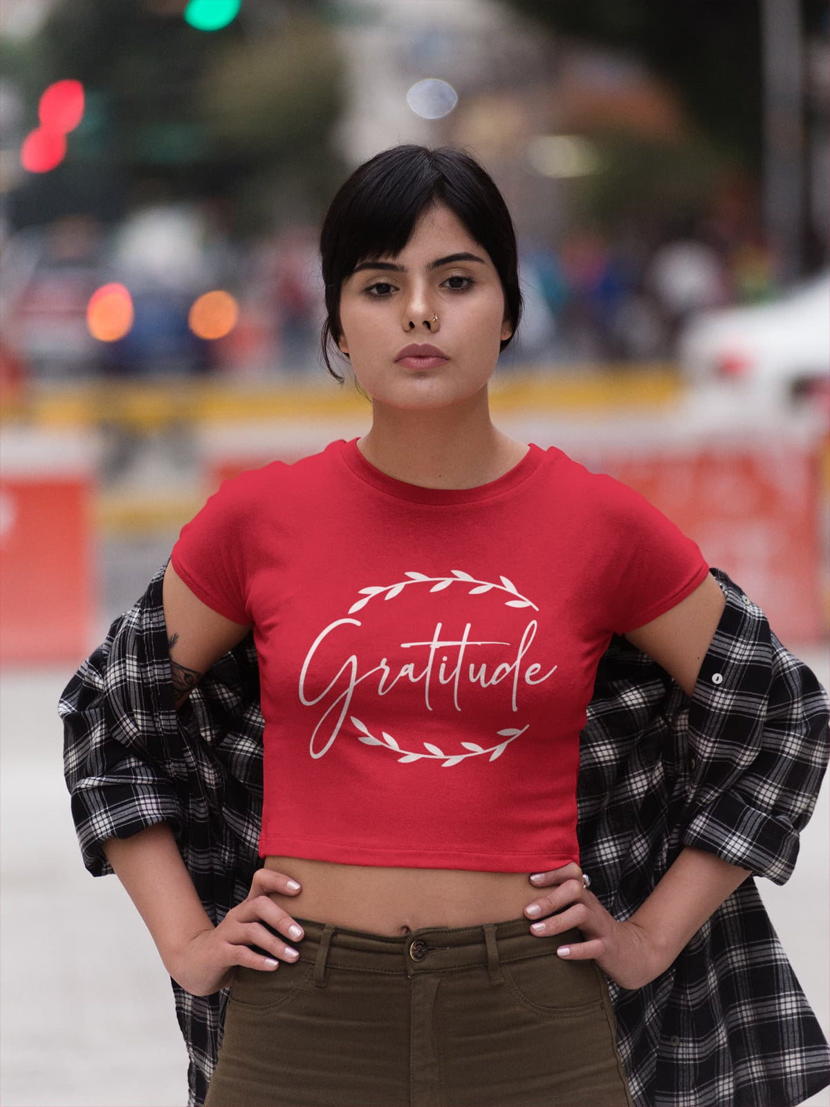 WOMENS RED CROP TOP