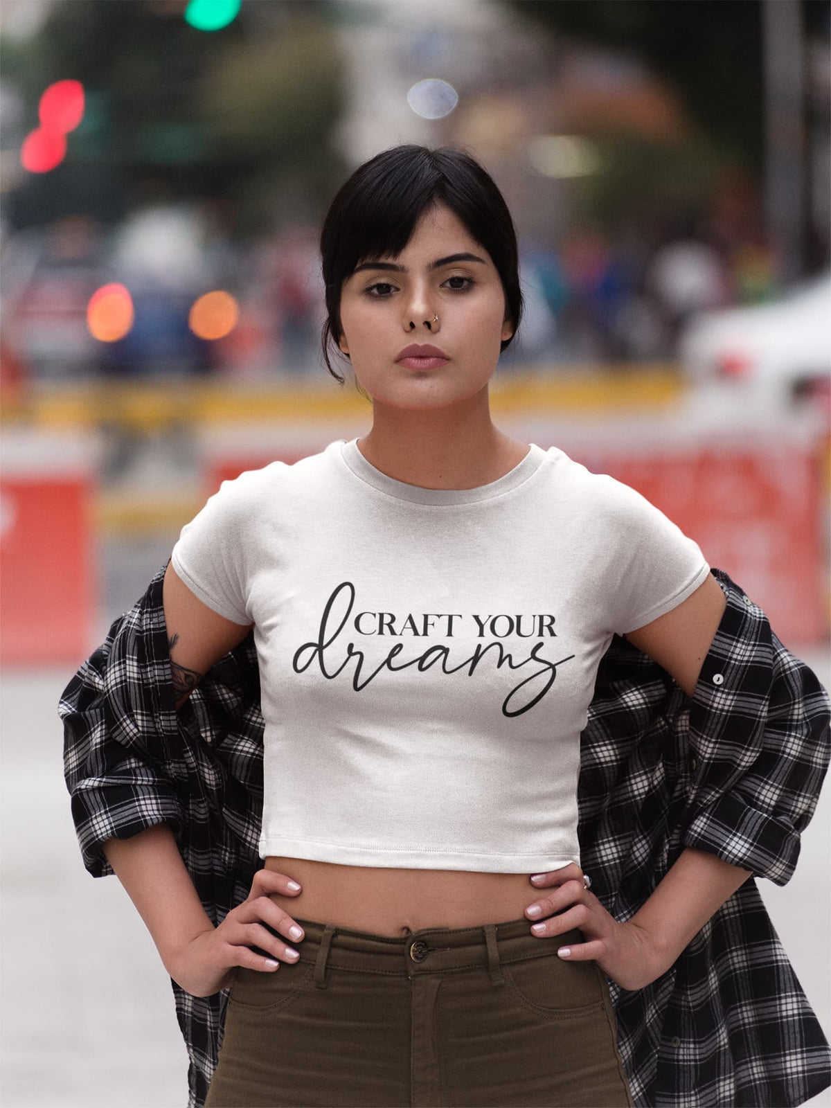 Karavirs® Eternal White crop top for women India