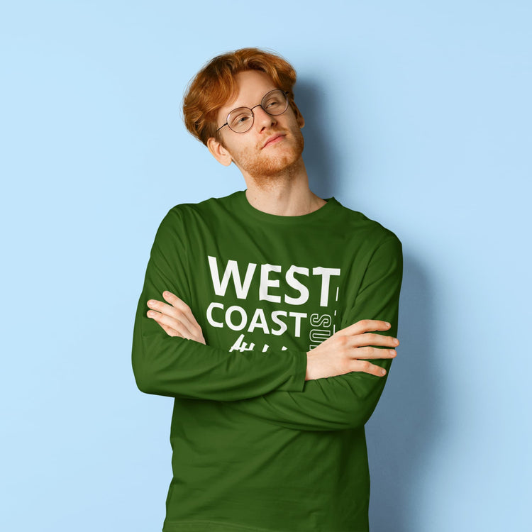 Man wearing a green &