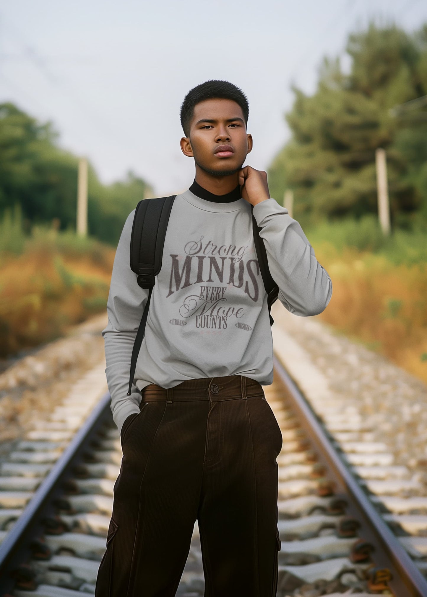 Men's Melange Grey Sweatshirts