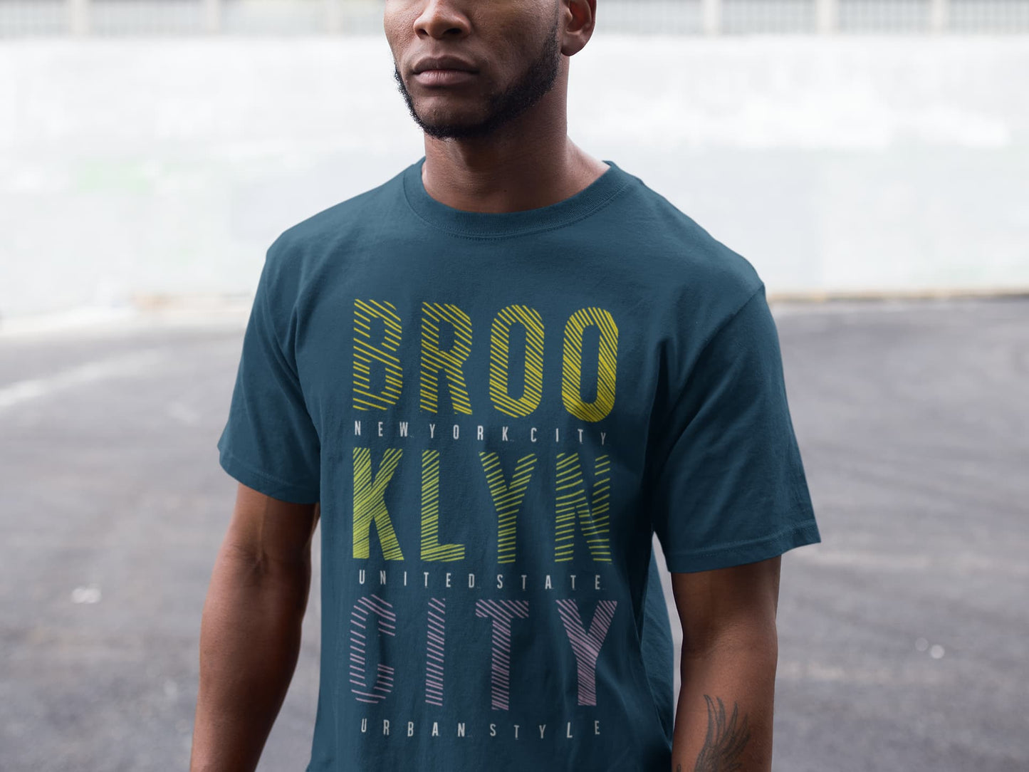 Men's Navy Blue Round Neck T-shirts