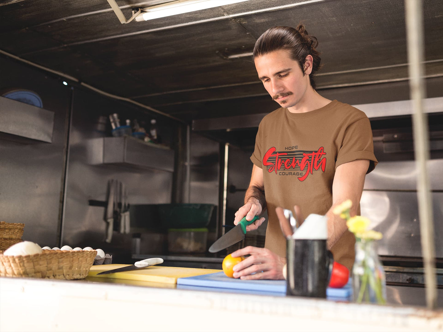 MENS CHOCOLATE BROWN ROUNDNECK T-SHIRT