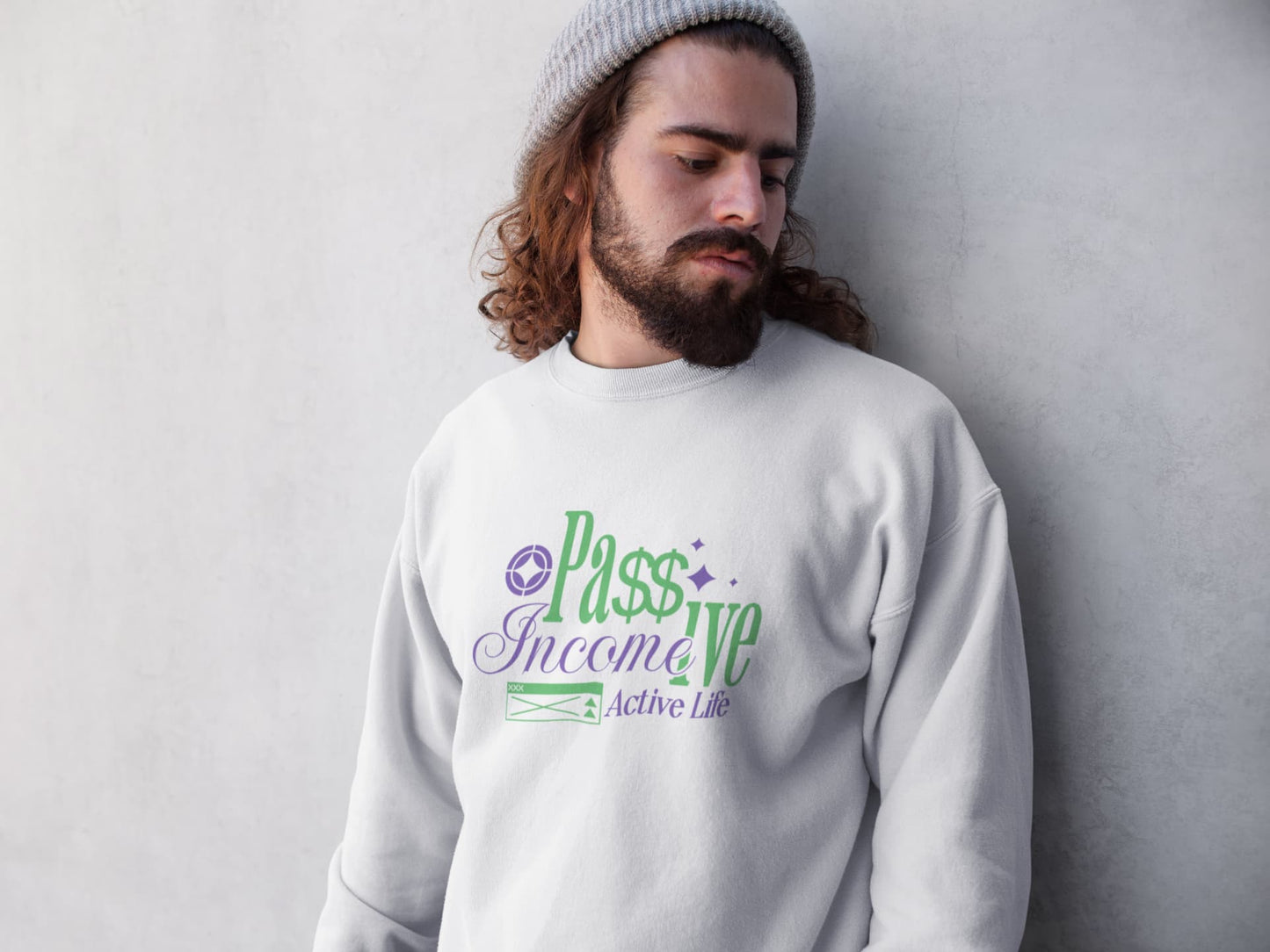 MENS WHITE SWEATSHIRT