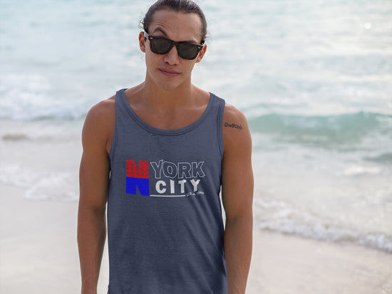 Person wearing a tank top with &
