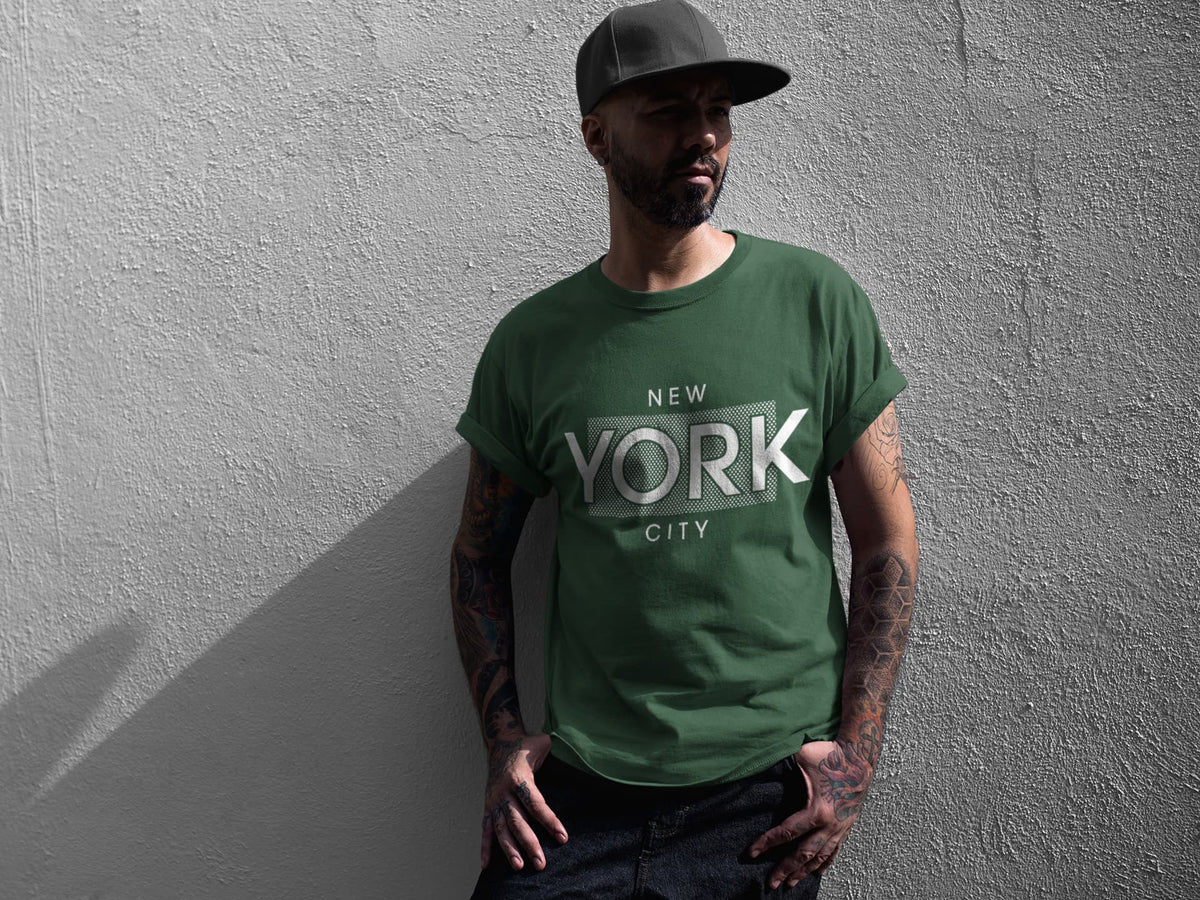 Men's Olive Green Round Neck T-shirts