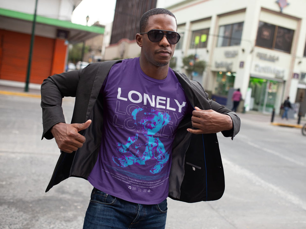 Karavirs® Lonely Purple graphic tee for men India