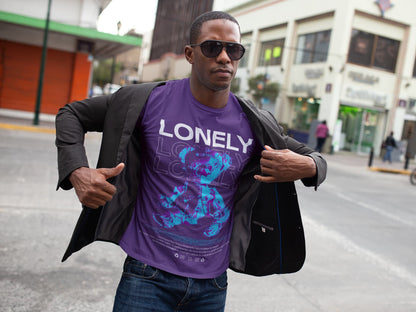 Men's Purple Round Neck T-shirts