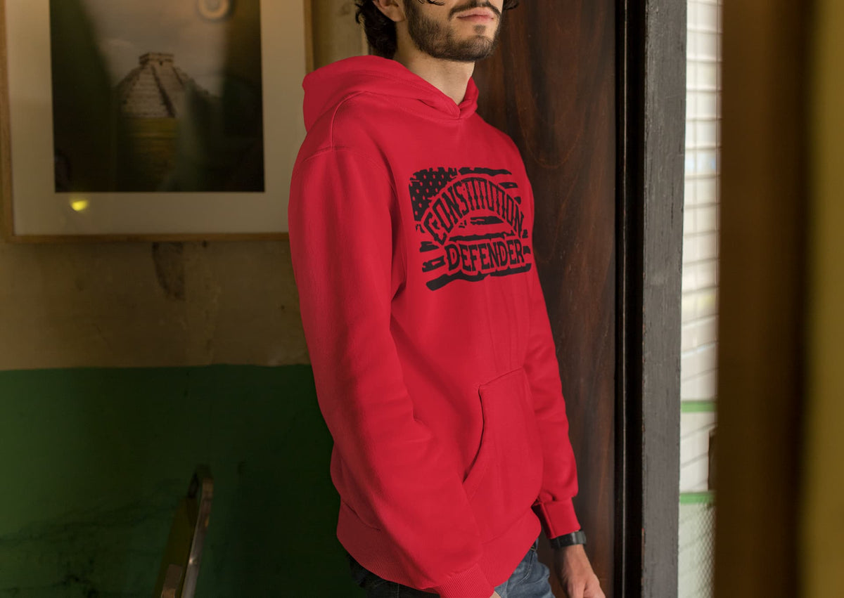 Karavirs® Crimson Red oversized hoodie for men India