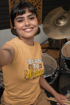 WOMENS MUSTARD ROUNDNECK T-SHIRT