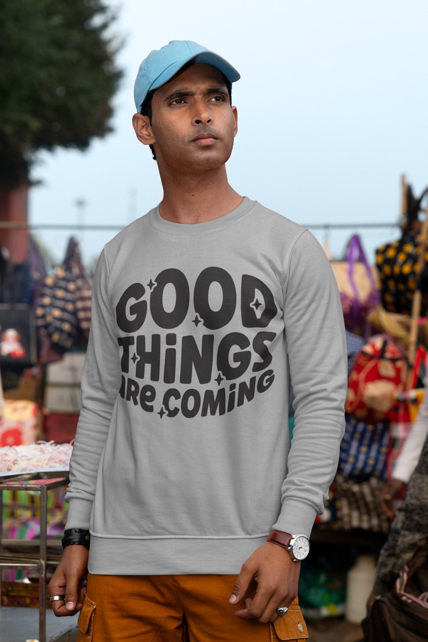Men's Melange Grey Sweatshirts