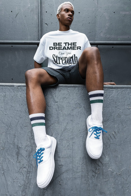 Men's White Oversized Round Neck T-shirts