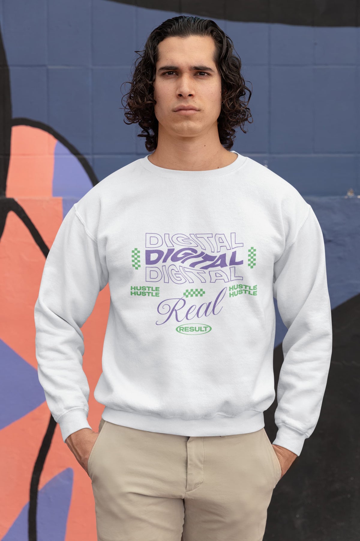 Karavirs® Digital White sweatshirt for men India