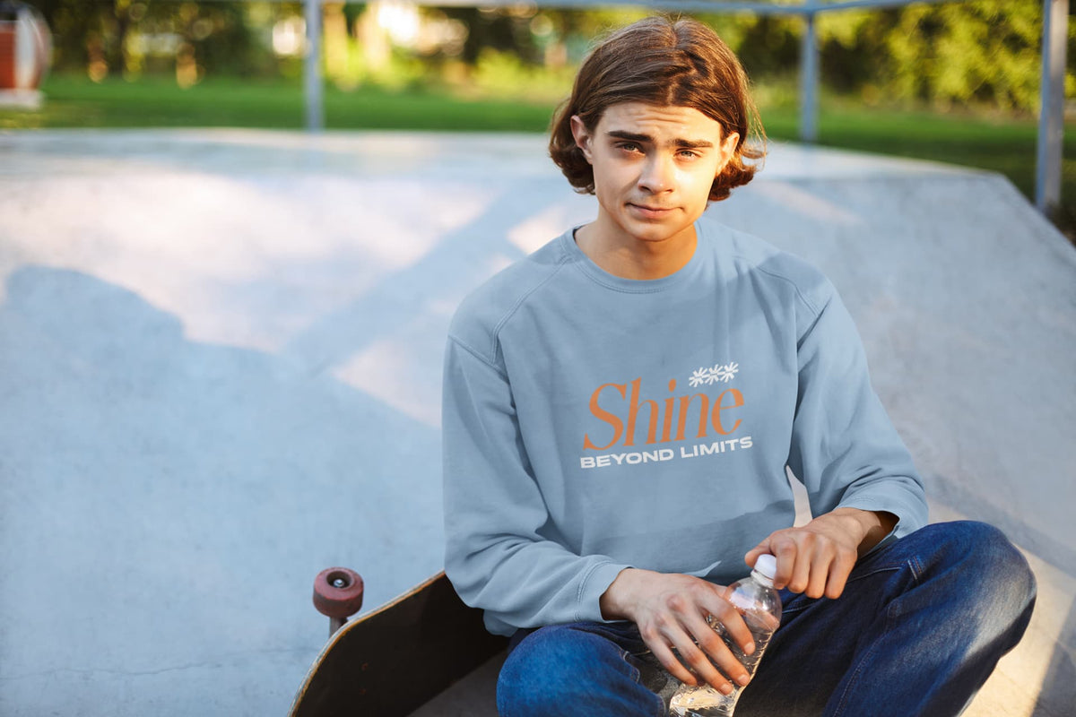 Karavirs® Shine Baby Blue sweatshirt for men India