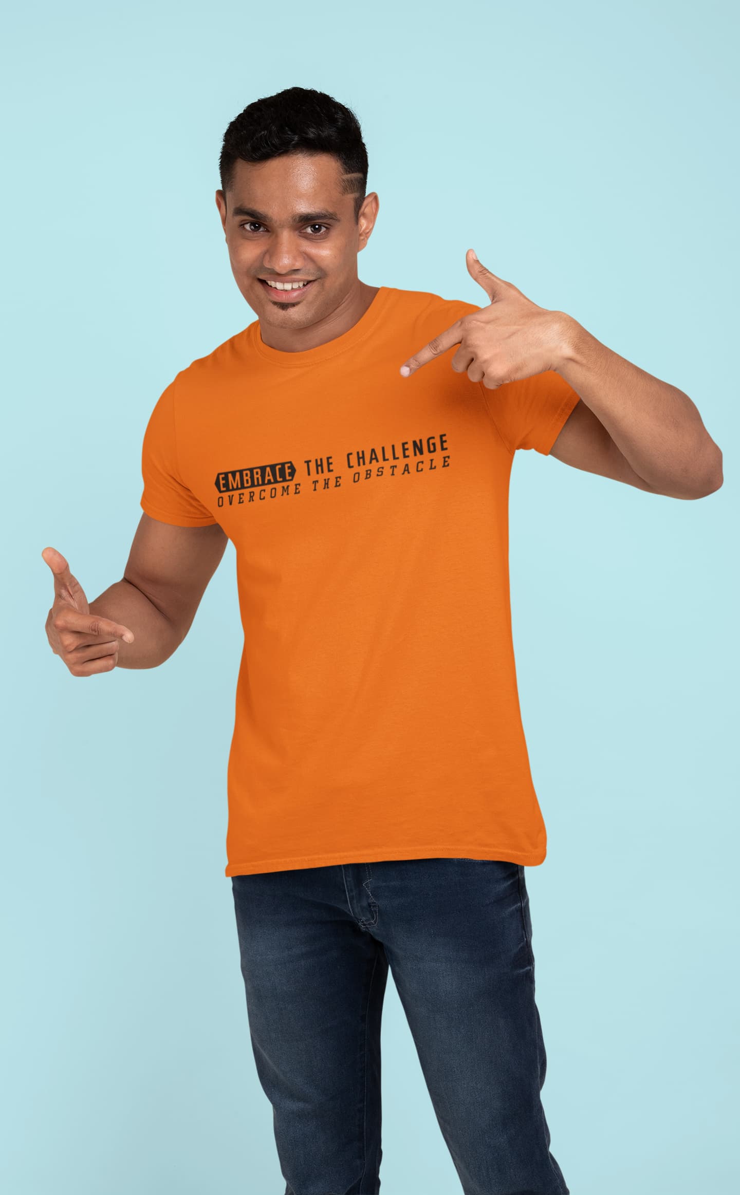 MENS ORANGE ROUNDNECK T-SHIRT