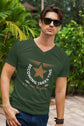 MENS OLIVE GREEN VNECK T-SHIRT 