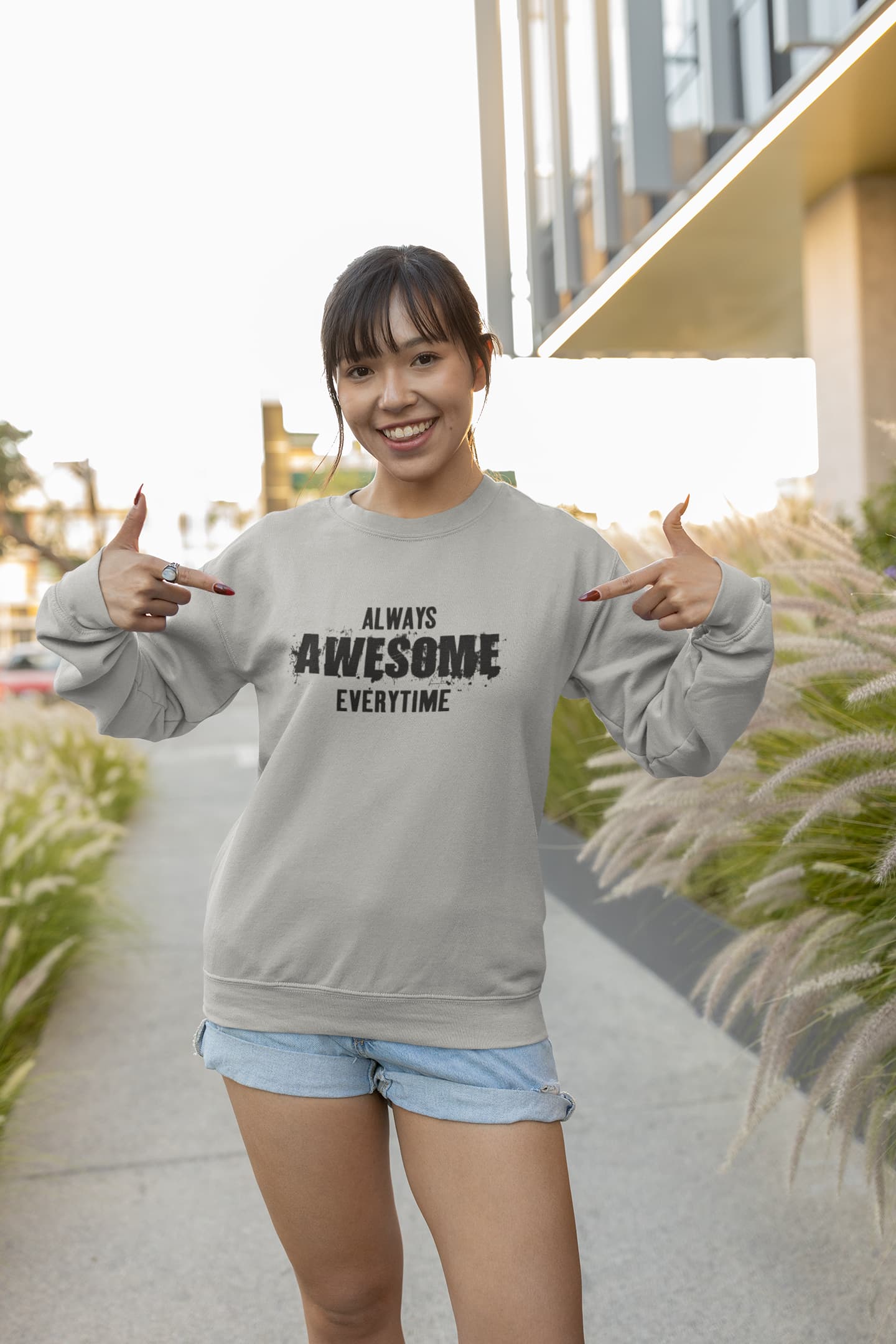 UNISEX MELANGE GREY SWEATSHIRTS