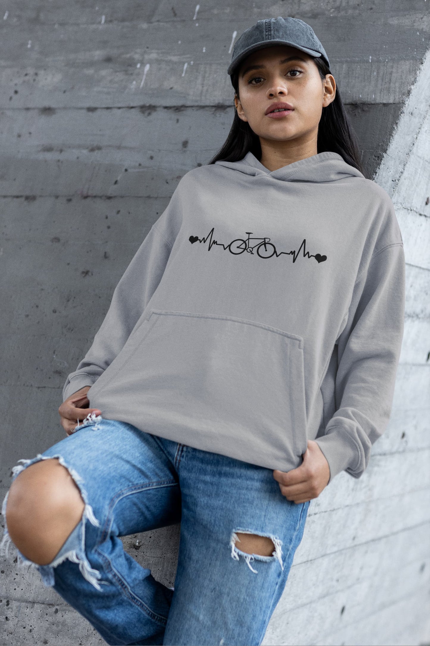 Men's Melange Grey Hoodies