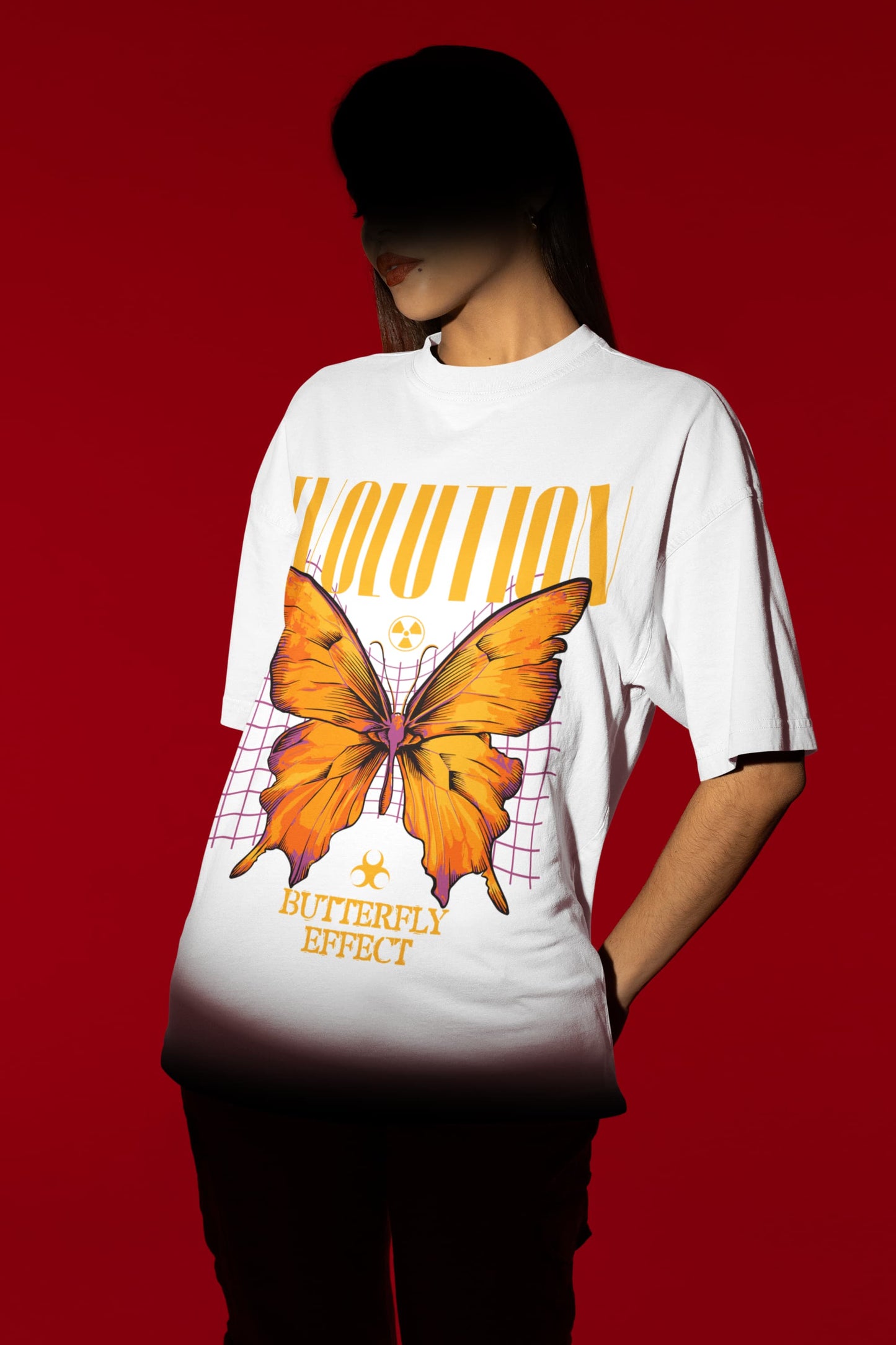 Men's White Oversized Round Neck T-shirts