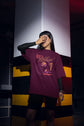 UNISEX BURGUNDY OVERSIZED T-SHIRT 