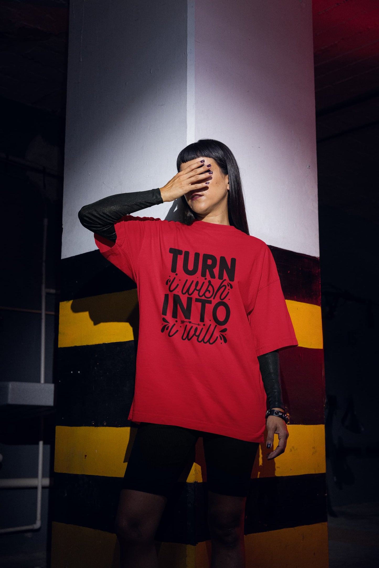 WOMENS RED OVERSIZED T-SHIRT