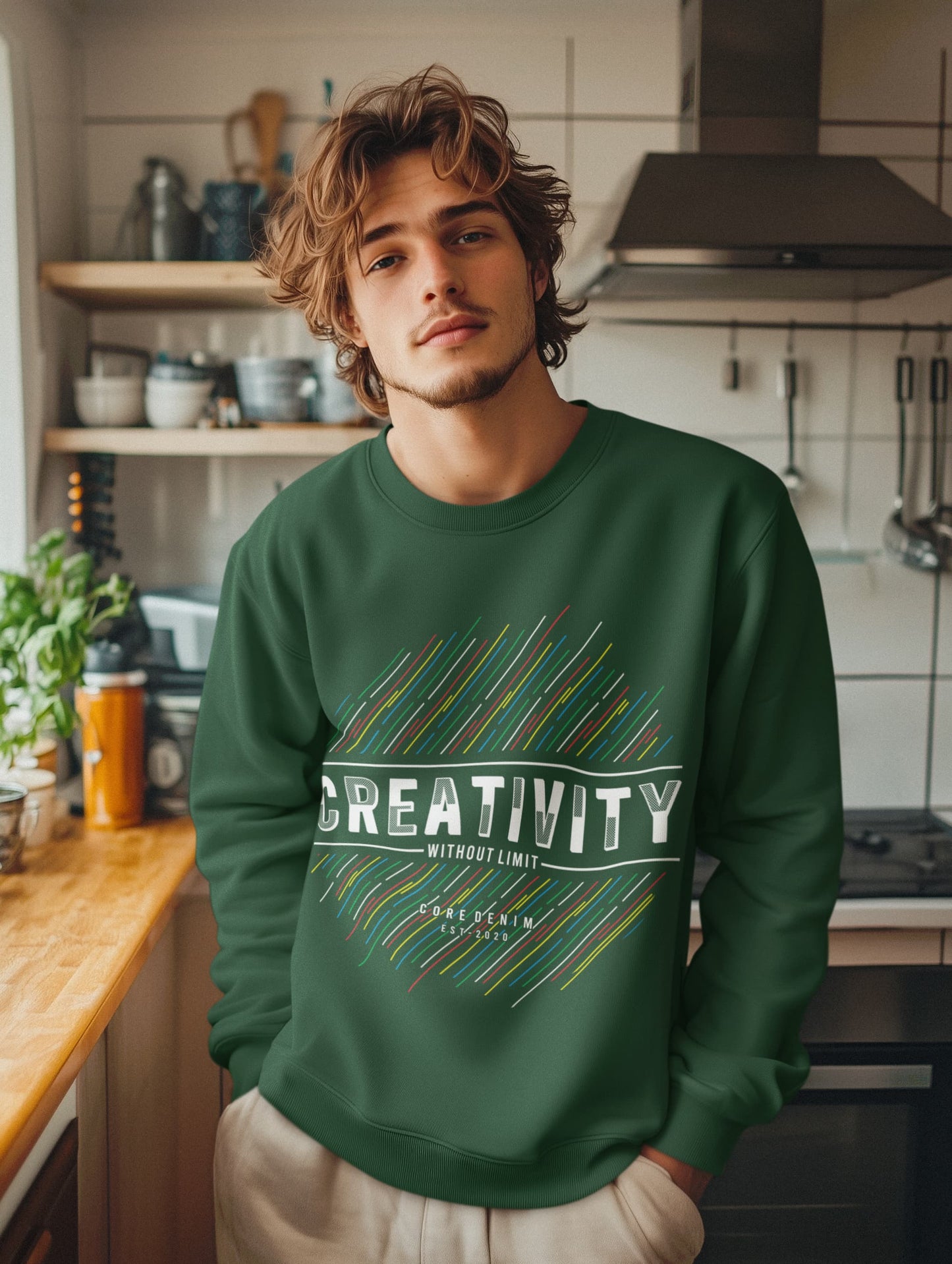 Men's Olive Green Sweatshirts