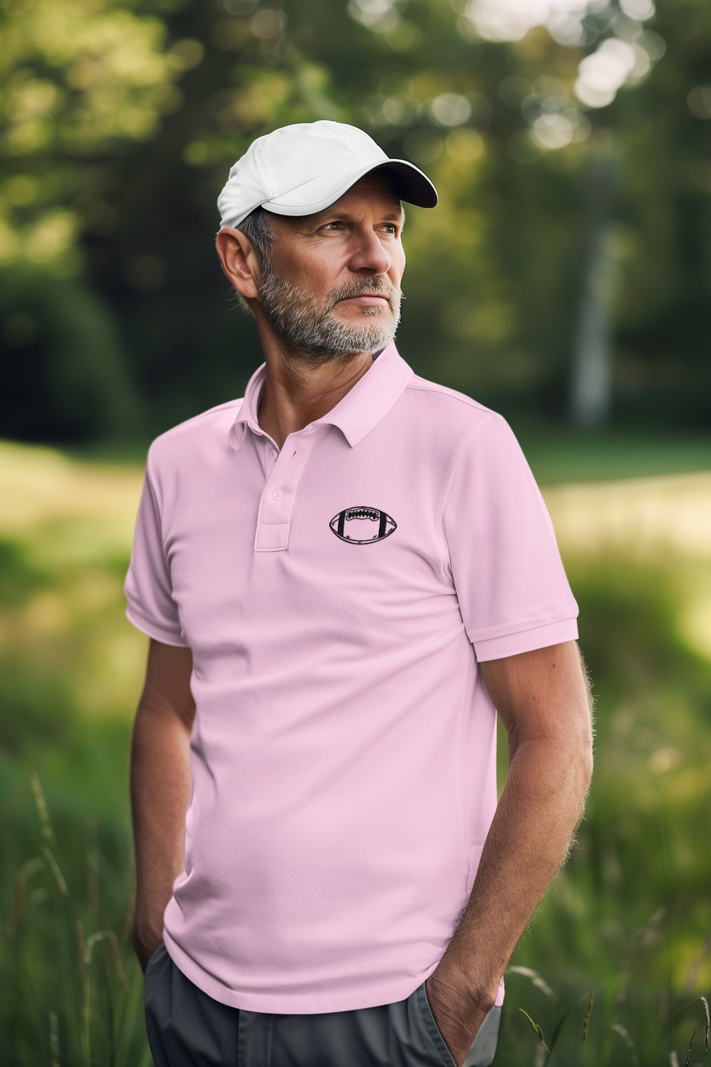 Men's Light Pink Polo T-shirts