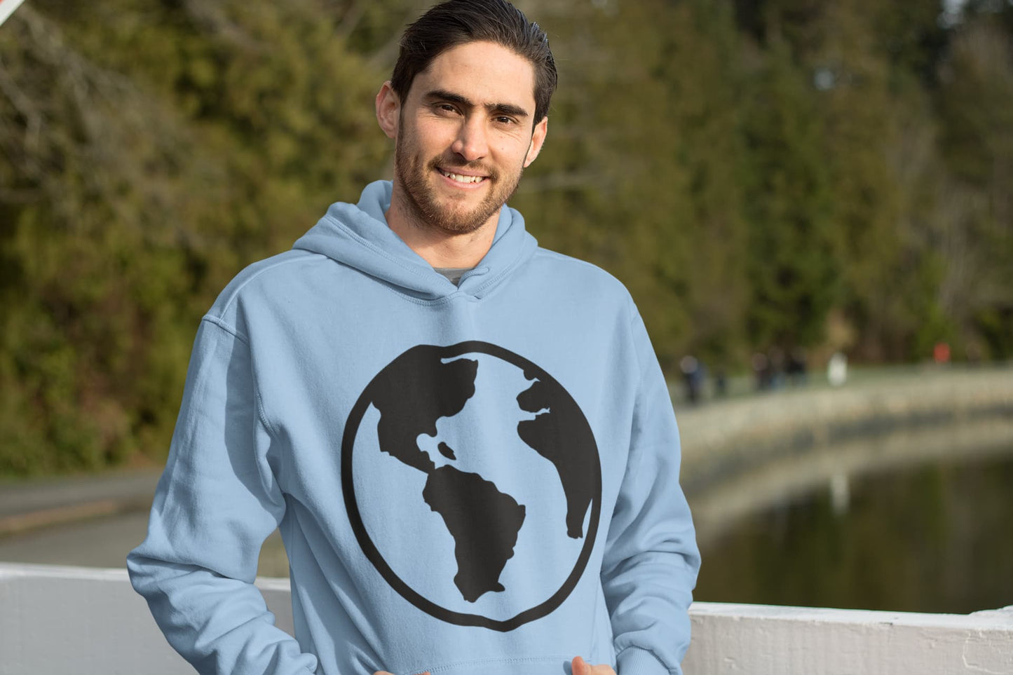 Men's Baby Blue Hoodies