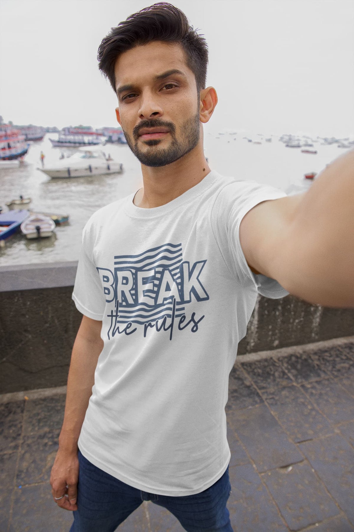 Men's White Round Neck T-shirts