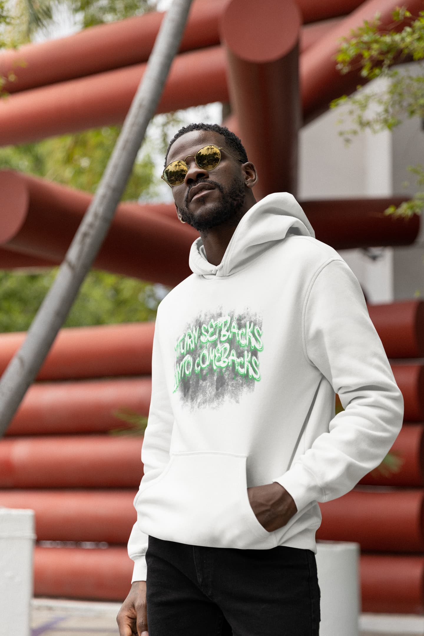Men's White Hoodies