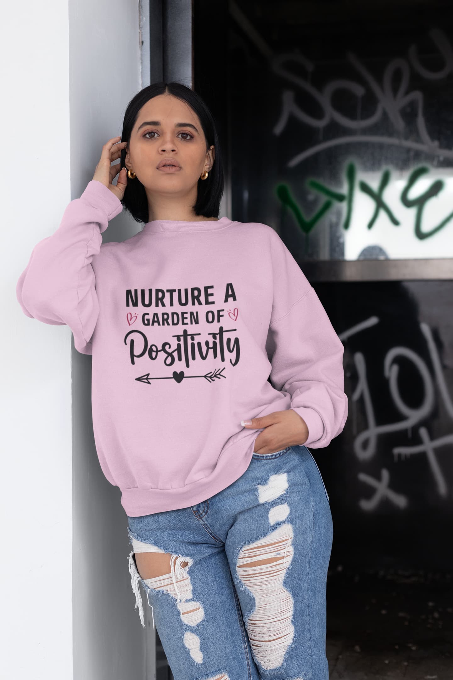 UNISEX LIGHT PINK SWEATSHIRT
