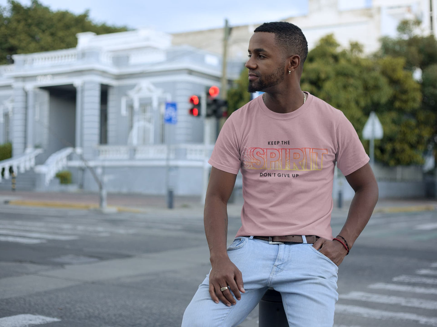 Men's Pastel Dusty Round Neck T-shirts