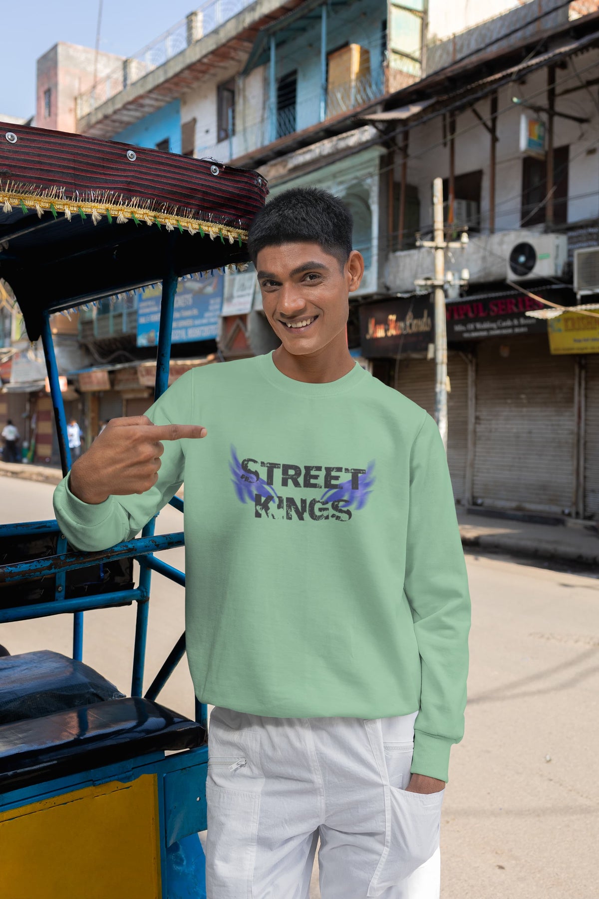Karavirs® Street Mint Green sweatshirt for men India